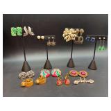 Beautiful grouping of clip-on and screw-back earrings