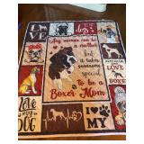 “Boxer Mom” lap blanket/bed cover - 70 x 79-1/2