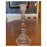 Tiffany & Co. Hampton Crystal Candlestick - 9” tall - very slight candle residue in the candle cup (capital)