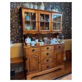 Early American / Colonial style hard rock maple hutch - ALL ONE PIECE - 50 x 18-1/2 x 71 tall - OTHER CONTENTS NOT INCLUDED