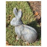 Solid concrete sitting rabbit - 14-1/2” tall