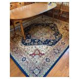 100% Wool Pile Rug - Handmade in India - 7’6” x 9’ - HERIZ Design - Color: Navy - only identifying # is RN105727