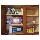 Contents of laundry room cabinet - not all boxes or tins are full