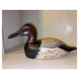 Handcrafted Stoney Point Decoys solid wood Canvasback decoy with glass eyes - 14-1/2” long x 7-1/2 tall (#20512)