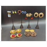 Great grouping of clip-on earrings with one wire pair