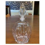 Vintage Crystal Decanter with Multi Sided Notched Panels - beautiful piece - 8-1/4” tall