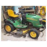 John Deere L130 Automatic Lawn Tractor with Kohler Command 23 Motor - 936 hours - full functional - forward/reverse work great - deck lifts/lowers as it should - seat has a torn place - has accessorie