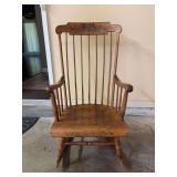 Vintage Nichols & Stone Harvest Stenciled Maple Wood Rocking Chair - 21-1/4 x 19 x 15 tall to seat (43 tall overall)