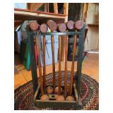 Vintage wood croquet set