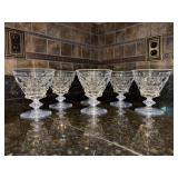 Set of (6) vintage Westmoreland Glass Company Thousand Eye pattern sundae cups - 4-1/2” tall