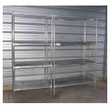 2 Metal Shelves