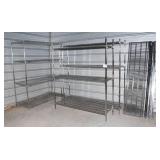 3 Metal Wire Shelves W/Extra Pieces