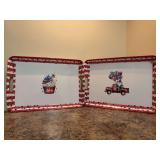 Grouping of (2) very nice acrylic serving trays - 18-3/4 x 13-1/4 x 2” tall