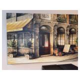 Bistro Frenchie wrapped canvas print - 36 x 24