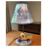 Small dainty Coca-Cola advertising lamp - working condition - 15” tall