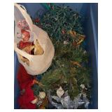 Grouping of miscellaneous Christmas decor