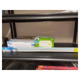 Contents of lightbulbs on shelf - boxes are partial