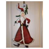 Fun & festive hanging tin Christmas decor - 28” tall