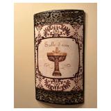 Great looking metal bathroom wall art