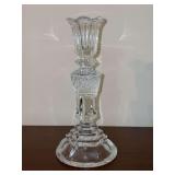 Vintage Katharinen Hutte Echt Bleikristall Crystal Candlestick - 9” tall