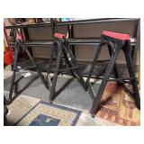 Set of (3) hard plastic sawhorses - 22-1/4w x 31 tall