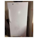 Frigidaire Upright Frost free Freezer - needs cleaned but does work as normal (LFFU1465DW6) - it does appear to have had water standing in the bottom but no indication of a leak - 14.1 cu. ft. - 28 x 