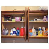 Contents of laundry room cabinets
