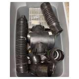 Tote full of water catch system supplies