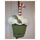 Fun & festive hanging or ground stake tin Christmas decor - 16-1/2” tall