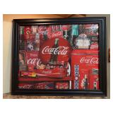 Framed collectible Coca-Cola puzzle - 34-1/2 x 28-1/2