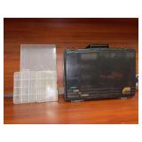 PLANO Magnum Over and Under Tackle Box filled with art supplies plus (3) clear storage boxes