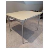 COSCO Beige Card Table - does have water stain under top and one corner is just slightly lifted