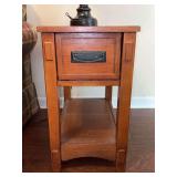 Breegin Chair side End Table by Signature Design by Ashley - 13-1/8 x 21-1/8 x 23 tall - tape residue on back