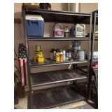 Steel shelving unit - CONTENTS NOT INCLUDED - 48 x 23-1/2 x 72 tall - BUYER RESPONDIBLE FOR DISASSEMBLY AND REMOVAL