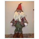 Adjustable height soft cloth Santa - adjusts to 31” tall - with original tags