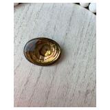 Abalone oval vintage brooch