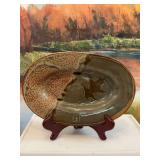 10” x 7” Ben Barker Lowestoft Pottery oval plate .