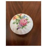 Herend vintage 3” porcelain Bouquet Rose trinket box. Hungary