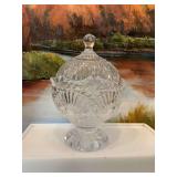 9 inch cut glass Crystal candy dish.