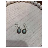 Sterling silver Larimar earrings. 925