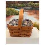 Longaberger basket with liner. 7” Dresden Ohio
