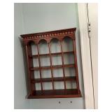 Ornate hanging display curio shelving unit. 17“ x 4 3/4” x 20”