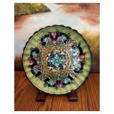 10 inch Pedro Tecayehuatl, Telavera Mexican hand painted pottery plate..
