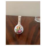 Herend China Bouquet de Saxe Rose floral￼ vintage porcelain bud vase. 3 1/4”
