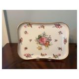 10 1/2 x 7 3/4 Orlibe Limoges tray with roses. France