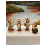Assortment of 4 Hummel figurines. Goebel W Germany..