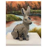 Vintage BBP Beaumont Brothers salt glaze folk art bunny. 7 1/2“ x 10 1/2“