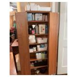 Contents of cabinet in hallway of medical supplies and a few other items, containers on top included also. cabinet not included.