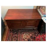 Vintage footed storage chest 36“ x 20 1/2“ x 21“.