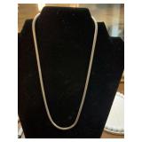 20 inch Sterling Silver snake chain with claw clasp. Marked 925 -Italy- 50 g